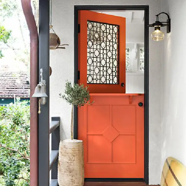 Rust Orange front door